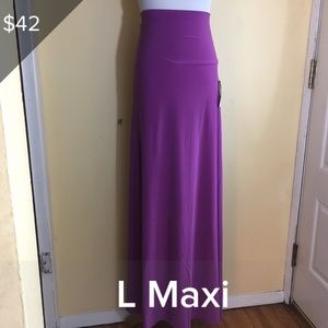 Large Purple Lularoe Maxi Skirt
